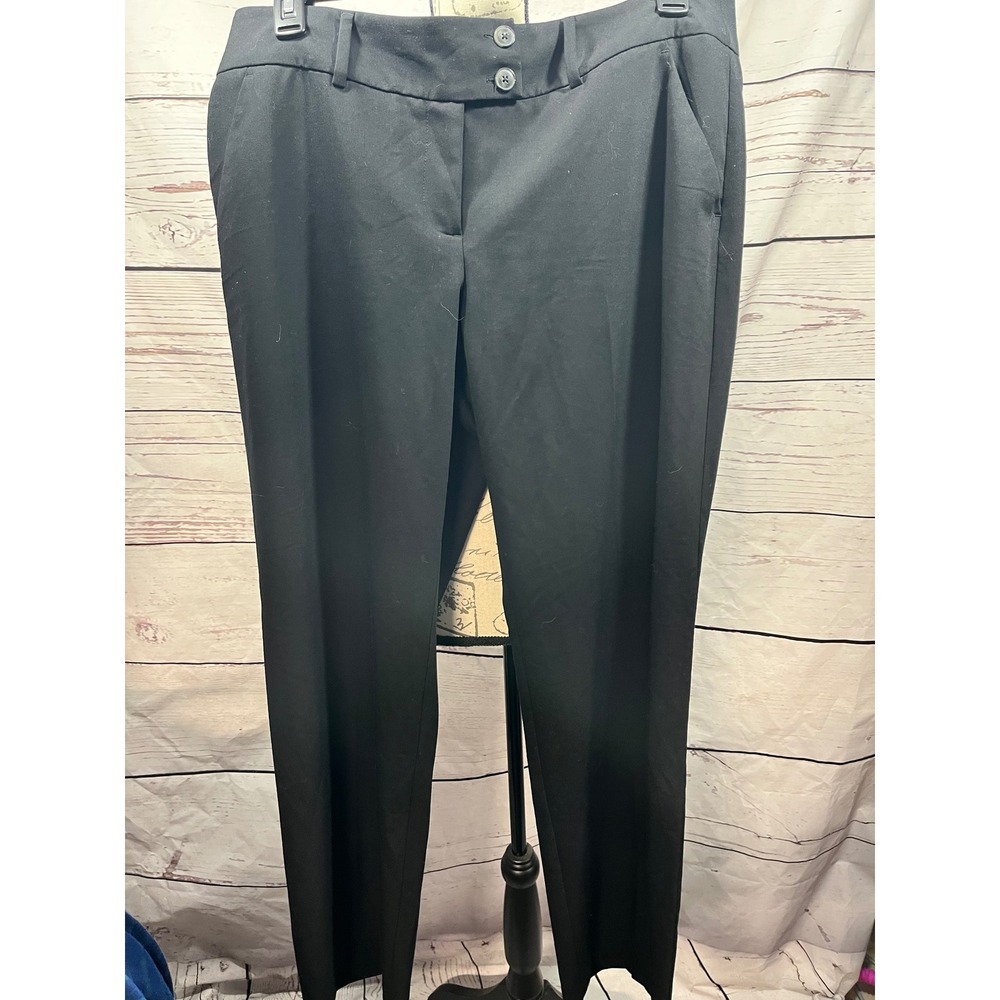 Apt 9 Womens Black Dress Pants Size 16 Stretch Work Slacks Career Trousers